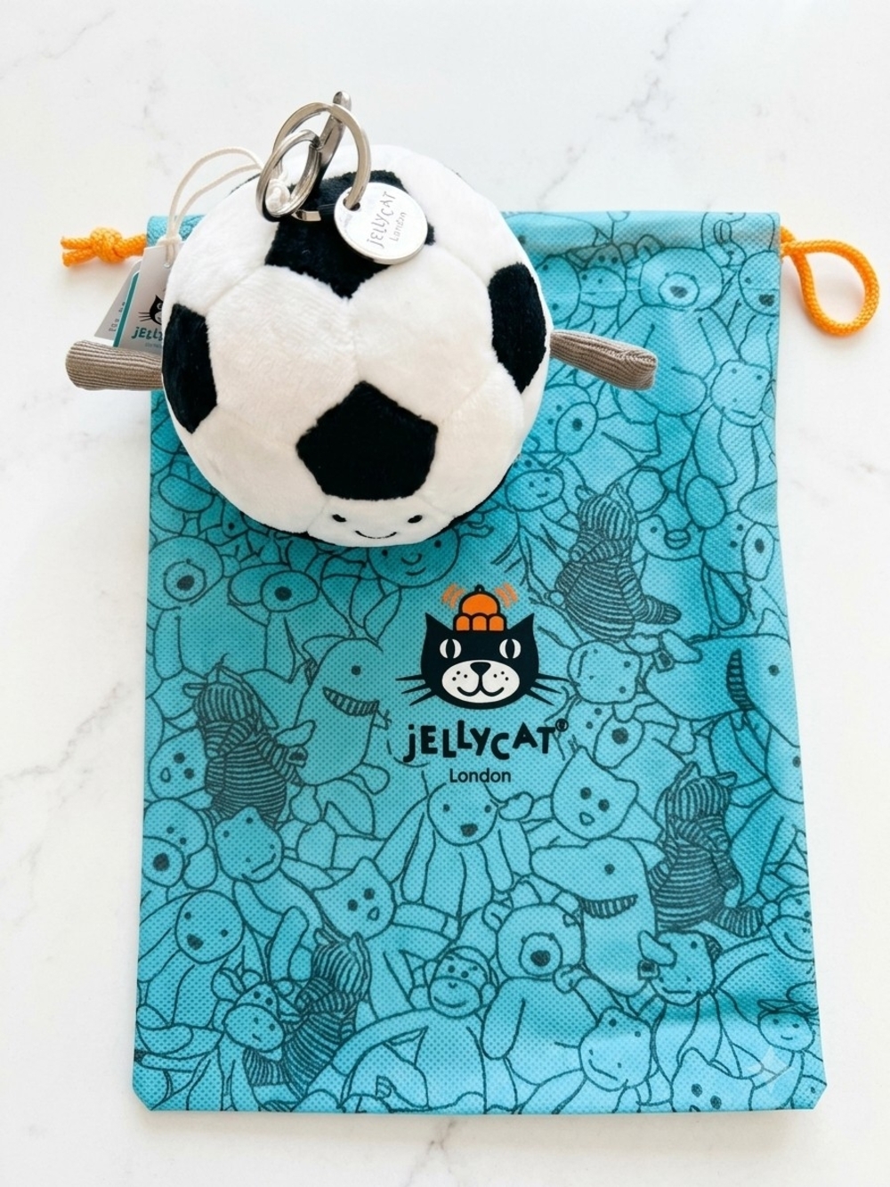 Jellycat Soccer Ball Bag Charm - Picture 2 of 2